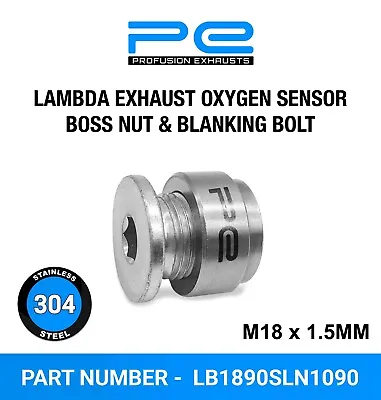 £5.62 • Buy 304 Stainless Steel Lambda Exhaust Oxygen Sensor Boss Nut & Blanking Plug, Bolt