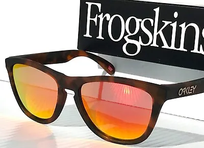 NEW Oakley Frogskins Matte Brown Tortoise POLARIZED Galaxy Ruby Sunglass 9013 • $116.88
