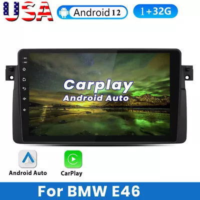 For BMW E46 M3 MG ZT Wireless CarPlay Android 12 Car Stereo Radio GPS Wifi SWC • $109.99