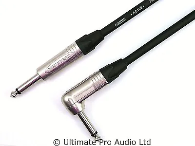 Klotz Cable Guitar Lead Neutrik 1/4  Straight To Right Angle Jack Prime AC106 • £26.25