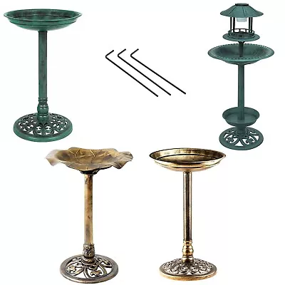 £16.70 • Buy New Traditional Garden Bird Bath Outdoor Patio Pedestal Bird Feeder Water Bowl