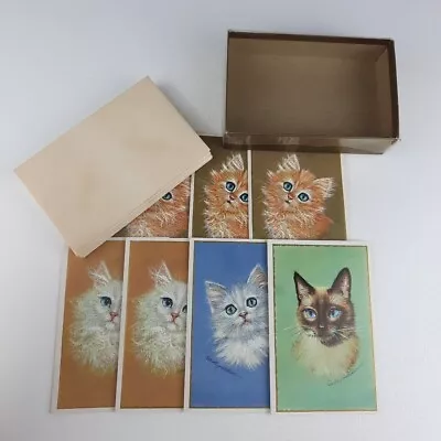 7 Kitten Cat Blank Gift Note Cards W/ Envelopes Alfred Mainzer Unused Vintage • $19.99