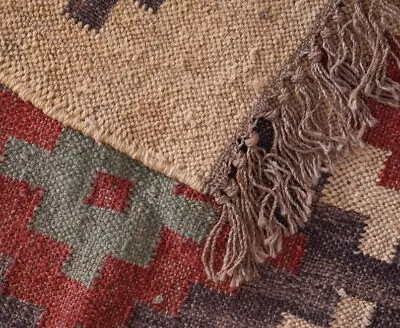 Rug Traditional Carpet Handmade Wool Jute Kilim Runner Handmade Home Decor 1 • £321.66