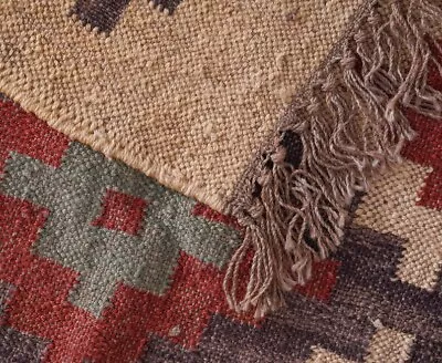 Rug Traditional Carpet Handmade Wool Jute Kilim Runner Handmade Home Decor Rug • £37.28