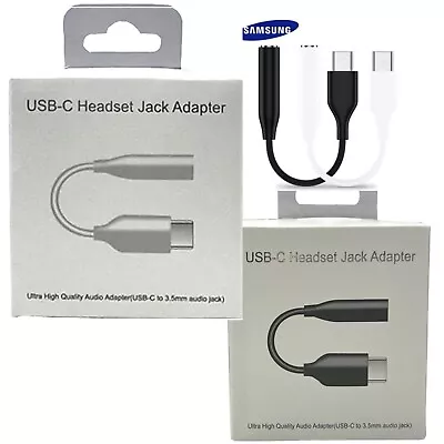 USB-C To 3.5mm Aux Audio Headphone Jack Adapter Samsung S23/S23+/FE/S23 Ultra • £4.99