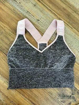 Victoria’s Secret PINK Sports Bra Size S Pink Gray Light Padding • $14.49