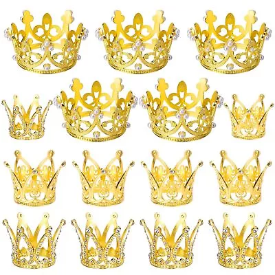 15 Pieces 3 Size Crown For Cake Topper Mini Baby Crown Tiny Queen Crowns For F • $28.99