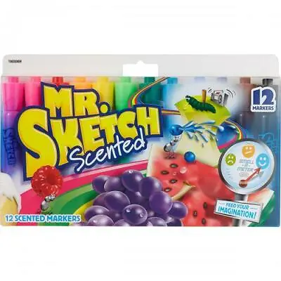 Mr. Sketch Scented Markers Chisel Tip Assorted Colors Pack Of 12 • $13.99