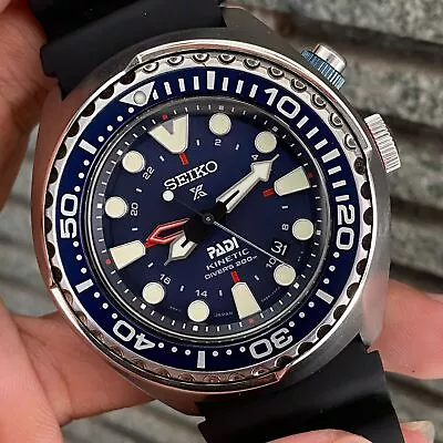 RARE Seiko ProspeX SUN065P1 PADI Blue Kinetic Diver Watch Special Edition GMT • £549.27