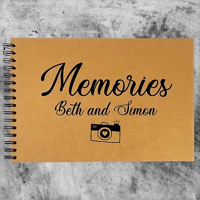 Personalised Camera Heart A3/A4/A5 Scrapbook Photo Album Guest Memory Couple • £11.99