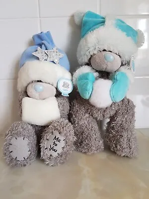 Me To You Tatty Teddy 2 X Grey Bear (approx 8 Inches) Winter Themed • £17