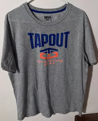 Tapout Men’s Large XL T-Shirt UFC Mixed Martial Arts WWE Grey • $25.94