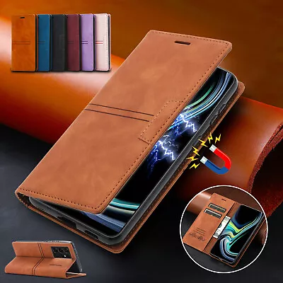 Leather Wallet Flip Case For Samsung Galaxy S24 S23 S22 S21 Note20 Ultra Cover • $18.02