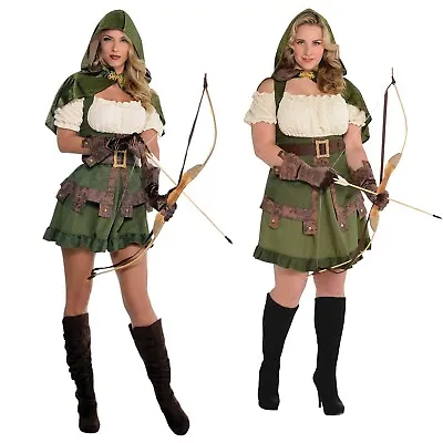 Ladies Sexy Robin Hood Costume Adult Maid Marion Fancy Dress Outfit UK 8-20  • £39.99