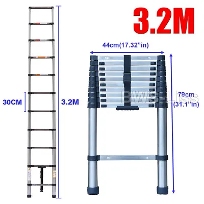 Multi Purpose Aluminum Telescopic Ladder Heavy Duty Folding Extension Step 3-5M • $70.05