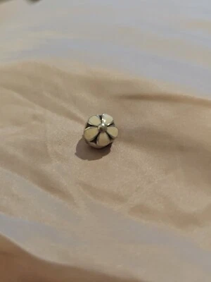 $25 • Buy Authentic Pandora White Enamel Cherry Blossom Flower Clip Charm Retired 