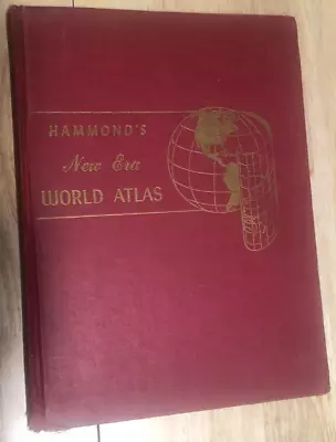 Vintage 1952 Hammonds New Era World Atlas Hardcover • $19.50