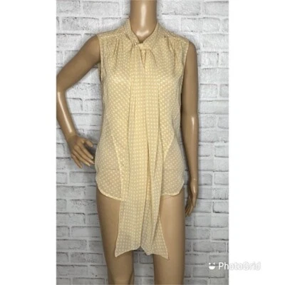 $79 • Buy NWT Z Spoke Zac Posen Polka Dot Blouse Sleeveless 10 