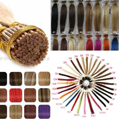 12 ~28  Women Remy Stick I-Tip Human Hair Extensions 50g & 100g More Colors • $50.04