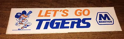 Vintage Marathon Gas Station Detroit Tigers Bumper Sticker • $6.75