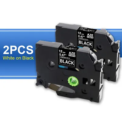 2PK TZe/TZ-335 Compatible For Brother P-Touch TZe Label Tape White On Black 12MM • $8.59