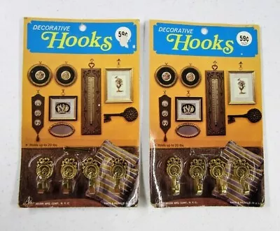 Vintage Decorative Metal Hooks 2 Packages With 4 Each • $4.99