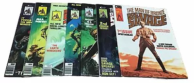 Lot Of 7 DOC SAVAGE Magazines Man Of Bronze #1234578 1975 Curtis Stan Lee • $0.99