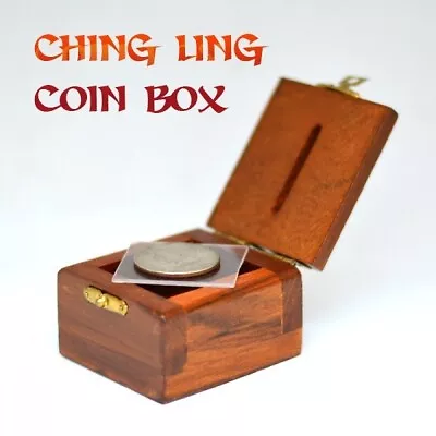 Ching Ling Coin Gimmick Box Penetration Coin Thru Solid Glass Sheet Magic Trick • $19.99