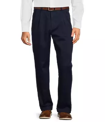 Roundtree & Yorke Mens New TravelSMART Microfiber Pants Navy Blue 48 48x29 NWT • $36.50