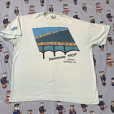 VTG 1987 Signal NIKE Bloomsday Finisher Graphic T Shirt Adult XL Spokane WA • $80