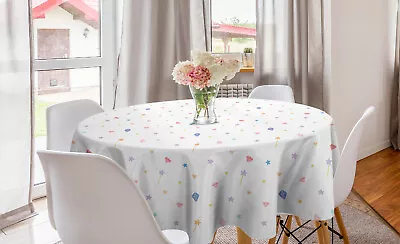 Kids Girls Round Tablecloth Magic Wands And Diamonds • £27.99