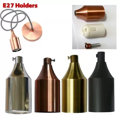 E27 Lamp Bulb Holder Ideal For Vintage Edison Filament Bulbs Ceiling Lamp Parts • £6.07