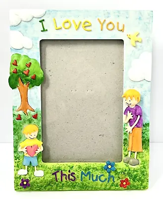 Russ I Love You This Much 3D Resin Picture Frame Parent Child Sky Heart 8x6.25 • $17.99