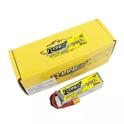 Tattu R-Line 550mAh 11.1V 95C 3S Lipo RC Drone Battery Pack With XT30 Plug • $15.95