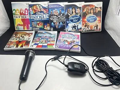 Sing It American Idol Nintendo Wii LOT Of 8  W/ Mic- CIB TESTED • $39.99