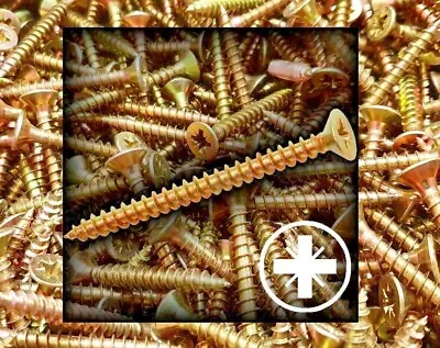 £3.98 • Buy Wood Screws Multi-purpose Pozi Countersunk Chipboard Yellow Free Uk P&p