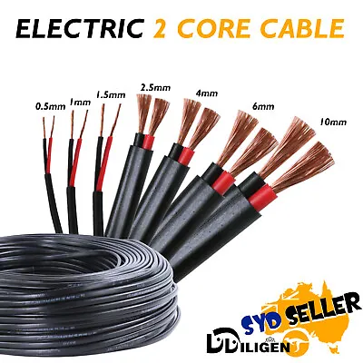 2 Core Twin Sheath Automotive Van Trailer Boat Electrical Cable Wire 13mm-0.5mm • $36.25