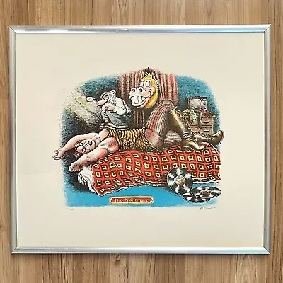 THE NIGHTMARE Vtg Signed Robert Crumb Serigraph Print Limited /250 Fuseli Parody • $1750