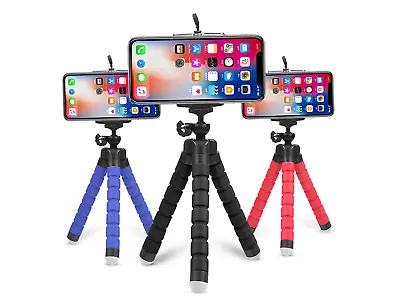 Tripod For IPhone 13 12 11 Pro X 8 7 SE Mini Octopus Flexible Stand Mount Holder • £7.98