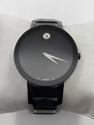 Movado Sapphire SWISS Quartz Black PVD Stainless Steel Men's Watch 0607179 • $610