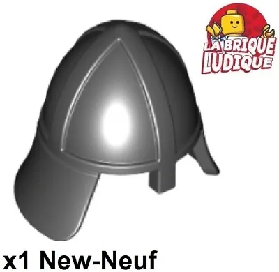 LEGO 1x Headgear Helmet Knight Castle Neck Protection Nose Black 3844 • $3.53