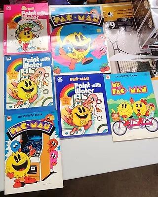 Pac-Man Vintage Activity Book Bundle Rare 80s • $39.99