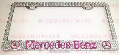 Mercedes Benz License Plate Frame Holder Made W/ Swarovski Crystals • $114.99