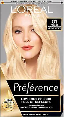 L'Oreal Paris Preference Hair Dye Long Lasting Luminous Permanent Hair Colour • £9.95