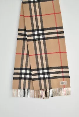 Authentic BURBERRY Giant Check Cashmere Mens/Womens Scarf IN Camel • $289