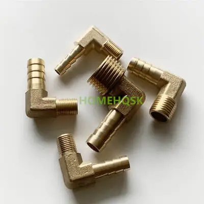 £2.58 • Buy Brass Pipe Fitting BSP Male Elbow Barb Hose Tail Connector Fuel Water Gas Tubing
