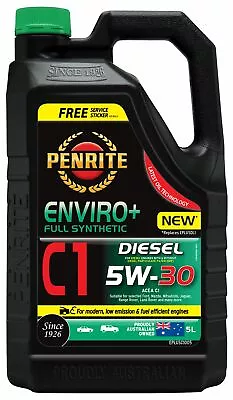 $63.95 • Buy Penrite Enviro+ C1 5W-30 Diesel Engine Oil 5L