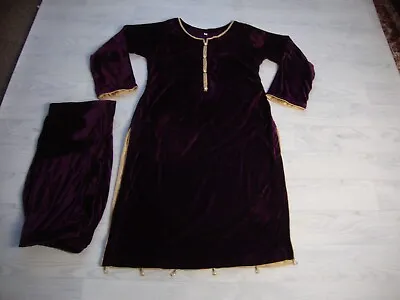 £25 • Buy NEW Boutique Design Salwar Kameez Plain Velvet Stitched 2pc Suit  For Winter