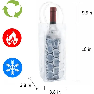 Rapid Ice Wine Cooler Gel Wine Bottle Chill Cooler Ice Pack - Freezer Sleeve • £15.59