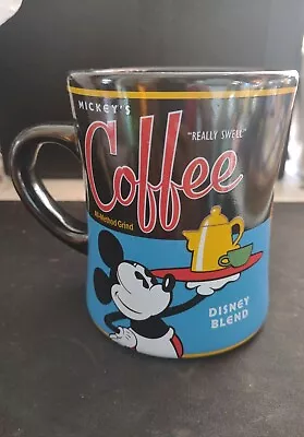 Disney Theme Parks Authentic Mickey's Really Swell Coffee Mug Cup Blue Kitchen • $10.50